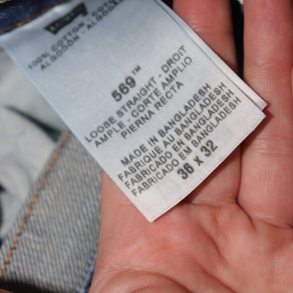 👖💙 Levi’s 569™ Loose Straight · W36 L32 · Classic Blue Denim - Picture 4 of 5